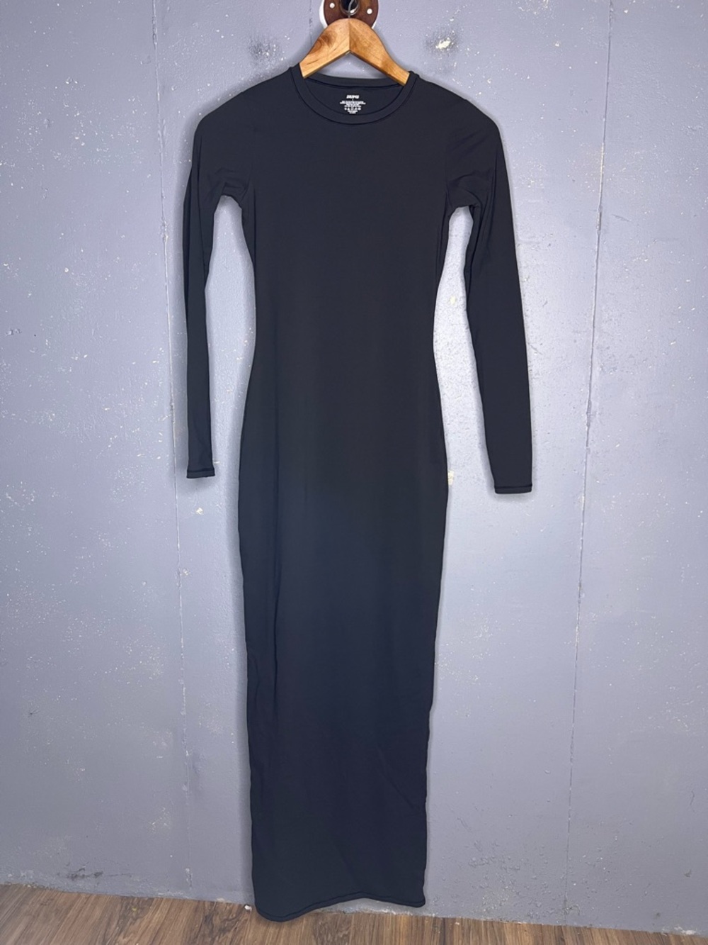 SKIMS Fits Everybody Crew Neck Long Sleeve Dress Size Medium - Picture 3 of 6